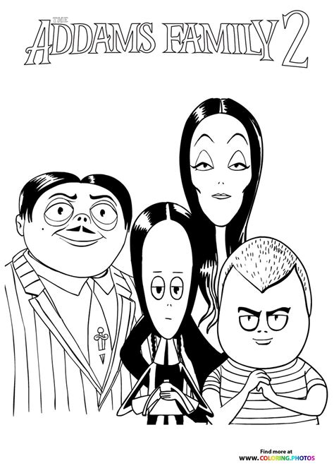 ausmalbilder addams family|The Addams Family coloring pages (Free Printables)